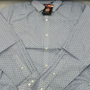 Van Heusen wrinkle free stain shield long sleeve shirt large